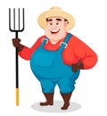 Fat farmer, agronomist. Funny gardener
