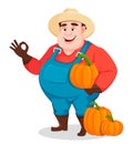 Fat farmer, agronomist. Funny gardener