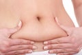 Fat female body part. Royalty Free Stock Photo