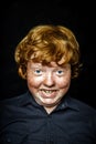 Fat freckled boy portrait Royalty Free Stock Photo