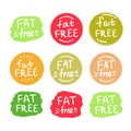 Fat free logos set