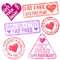 Fat Free Stamps Royalty Free Stock Photo