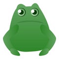 Fat frog icon, cartoon style Royalty Free Stock Photo