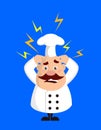 Fat Funny Chef - with Worried Face