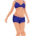 Fat girl. Loss weight on diet or sport. Before picture. Weight loss concept. Royalty Free Stock Photo