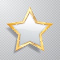 Fat gold white star Royalty Free Stock Photo