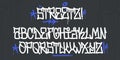 Fat Handwritten Doodle Graffiti And Street Art Style Font Alphabet. Vector Illustration Art