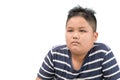 Fat kid is getting bored and absent-minded i Royalty Free Stock Photo