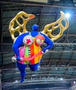 fat lady sign hang at Zurich train station