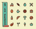 Fat Line Icons Royalty Free Stock Photo