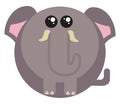 Fat little elephant, illustration, vector Royalty Free Stock Photo