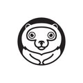 Fat little lion cute logo design, vector graphic symbol icon illustration creative idea Royalty Free Stock Photo