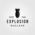 Fat man boy nuclear bomb logo vector icon illustration Royalty Free Stock Photo