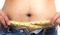 Fat man measure waist circumference