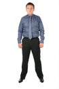 Fat Man in office clothes Royalty Free Stock Photo