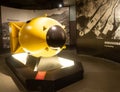 The Fat Man, a Yellow Bomb Casing Similar to the Atomic Bomb Dropped in Nagasaki, Japan, on Display at the National Museum of the Royalty Free Stock Photo