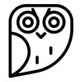 Fat owl icon, outline style