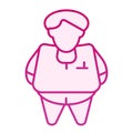 Fat person flat icon. Obesity pink icons in trendy flat style. Fat man gradient style design, designed for web and app