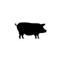 Fat pig logo vector simple icon