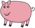 A fat pig, smiling Royalty Free Stock Photo