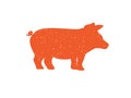 A fat pig suit for the logo or graphic for menu