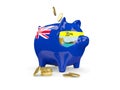 Fat piggy bank with flag of saint helena