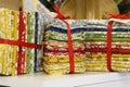 Fat Quarters Bundled for Sale Royalty Free Stock Photo