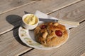 Fat Rascal rock bun, a traditional Yorkshire cake Royalty Free Stock Photo