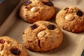 Fat Rascals, typical English rock cookie, a close-up