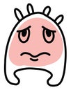 Fat sad monster, icon icon Royalty Free Stock Photo