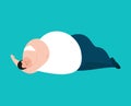 Fat sleeping. Stout guy asleep emoji. Vector illustration Royalty Free Stock Photo