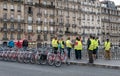 Fat Tire Bike Tours group prepares to ride, Paris