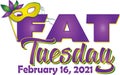 Fat Tuesday February 16 2021 Royalty Free Stock Photo