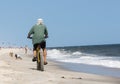 Fat wheel bike on beach along the shore Royalty Free Stock Photo