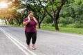 Fat woman asian running, Does exercise for weight loss