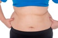 Fat woman belly Royalty Free Stock Photo