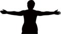 A woman body silhouette vector Royalty Free Stock Photo