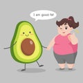 Fat woman love avocado good fat