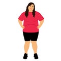 Fat woman. Obesity. Lifestyle.