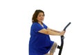 Women are exercising by cycling, Royalty Free Stock Photo