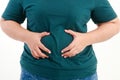 Fat women with big belly have stomach pain risk of colon cancer esophageal cancer