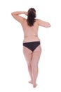 Fat young woman in black panties Royalty Free Stock Photo