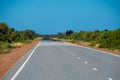 Fata Morgana mirage showing on the hot road in Australia Royalty Free Stock Photo