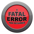 Fatal Error Dark Metal Icon