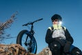 Fatbike fat bike or fat-tire bike Royalty Free Stock Photo