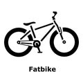 Fatbike icon, simple style