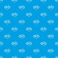 Fatbike pattern vector seamless blue