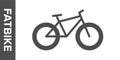 Fatbike silhouette. Vector flat icon Royalty Free Stock Photo