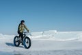 Fatbike (fat bike or fat-tire bike) Royalty Free Stock Photo