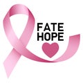 Fate hope breast cancer logo, realistic style